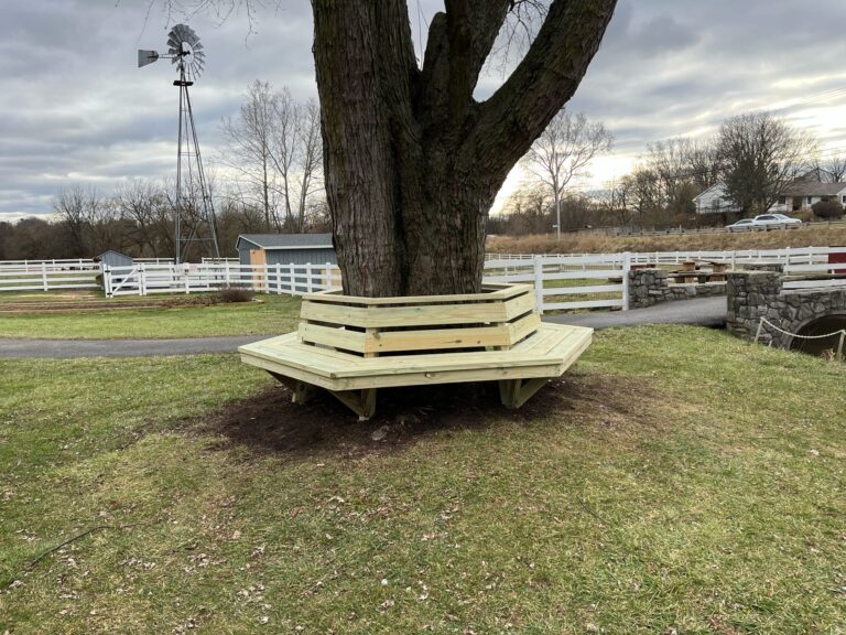 Custom Park Bench Installation In Strasburg, Pa