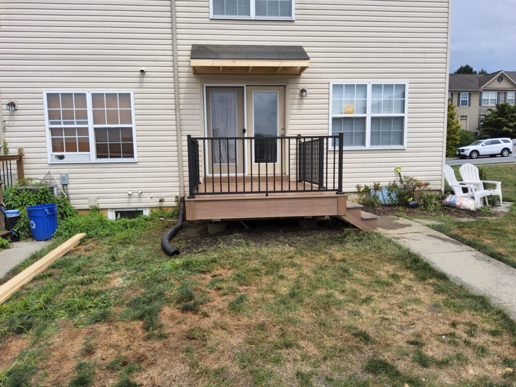 Deck Installation In Millersville, Pa 7 Front View Of Composite Deck Installation
