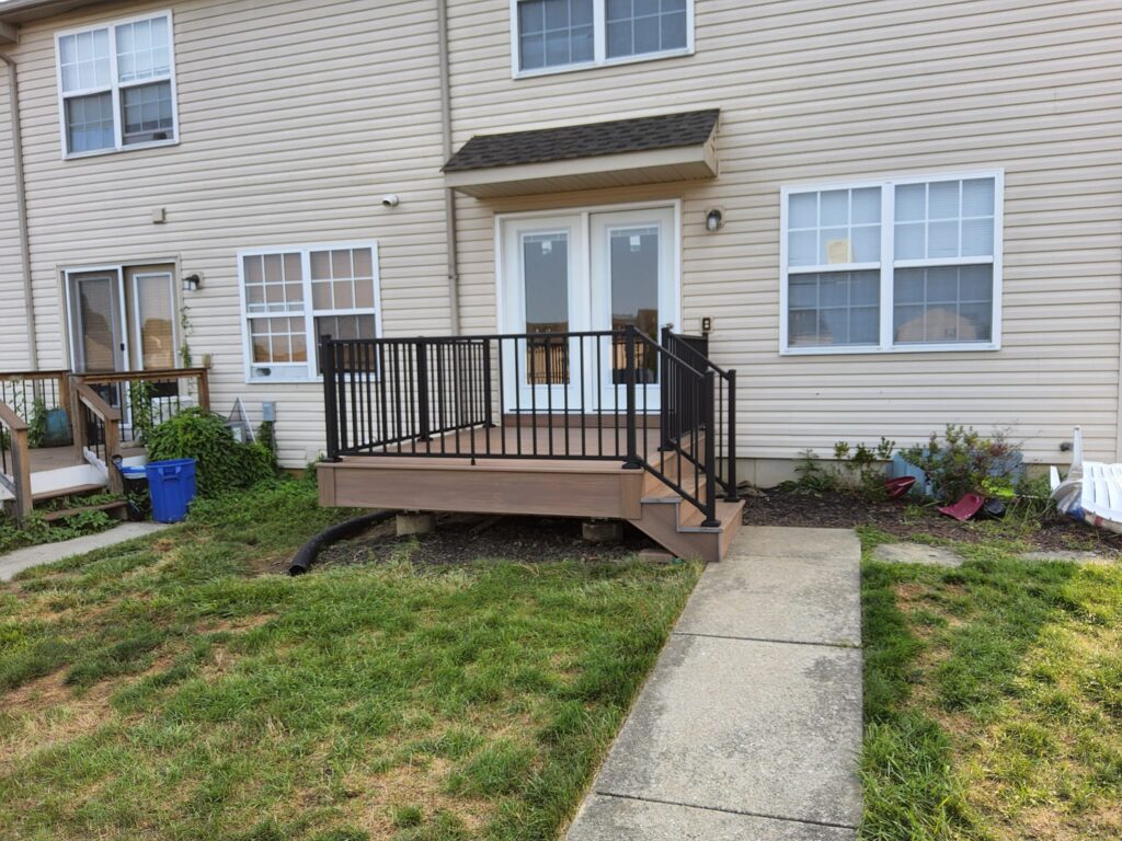 Deck Installation In Millersville, Pa 6 Angled View Of Backyard Composite Deck