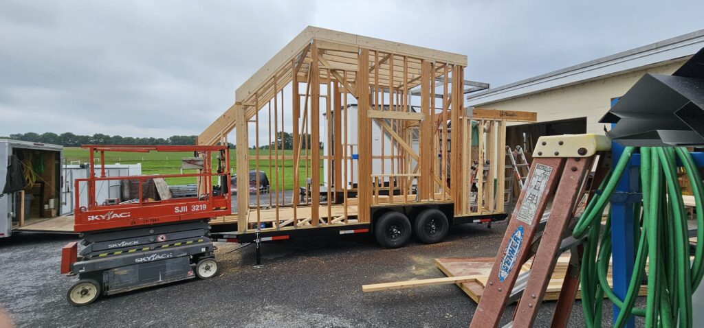Wood Framed Walls On Trailer Base
