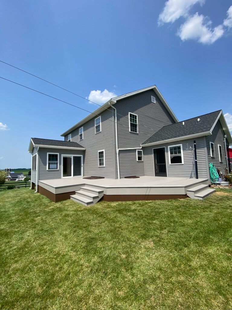 Custom Deck &Amp; Sunroom Addition In Lancaster, Pa 8 Custom Rear Composite Deck Addition